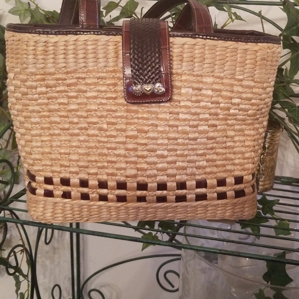 🌻BRIGHTON STRAW/LEATHER BAG